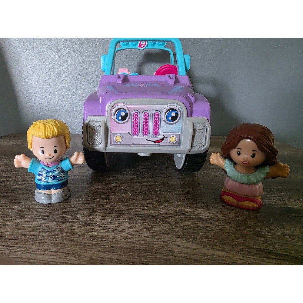 Fisher-Price Little People Barbie Beach Cruiser Purple Jeep with Ken Barbie 2023